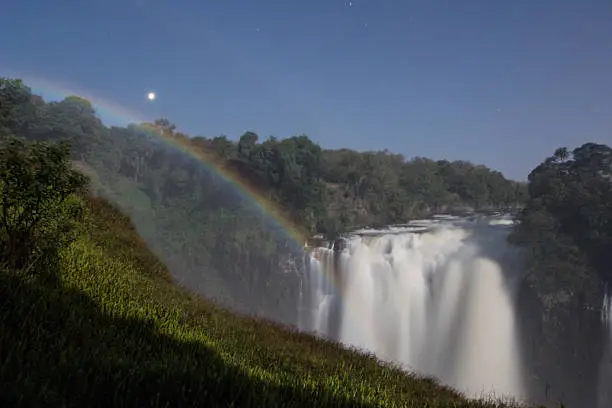 Lunar Rainbow at Victoria Falls