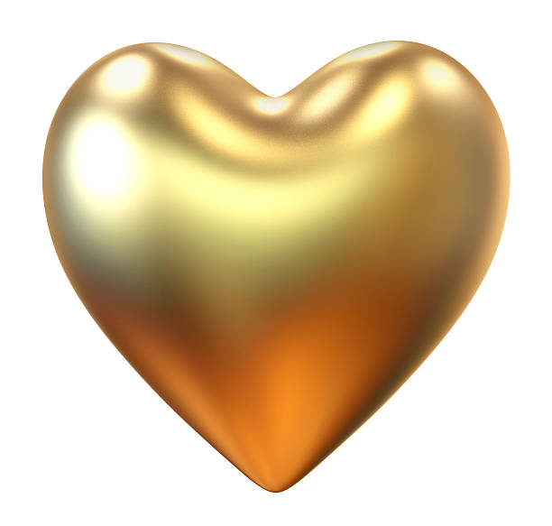 istock Golden heart isolated 508418842