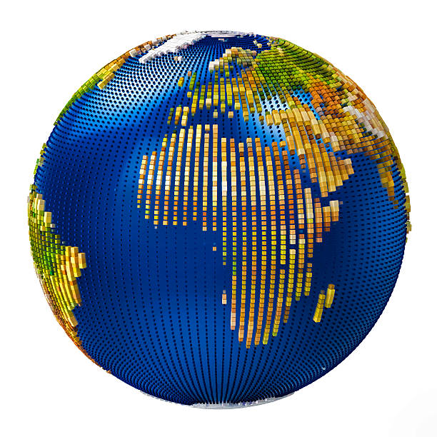 istock Earth consisting of small cubes Africa 508420816