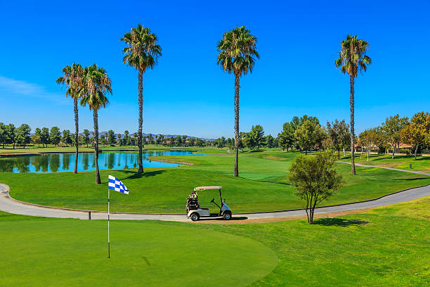 поле для гольфа в южной калифорнии - lawn desert golf california стоковые фото и изображения