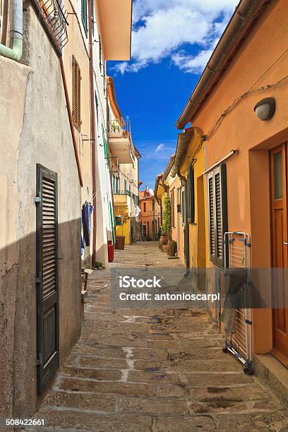 Elba View In Marciana Stock Photo - Download Image Now - Ancient, Architecture, Blue