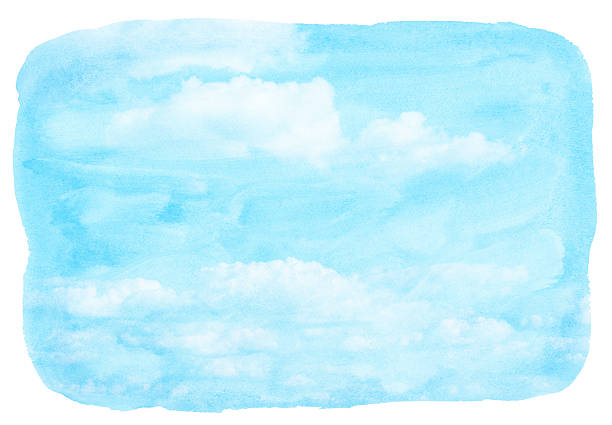 istock Blue watercolor cloud and sky. Spring, summer background. 508423317
