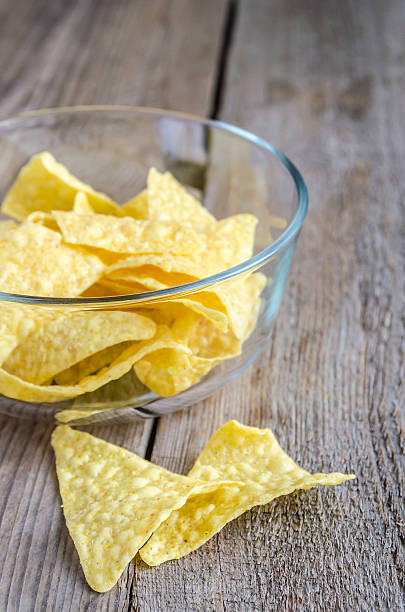 istock Heap of corn chips in the glass bowl 508423797