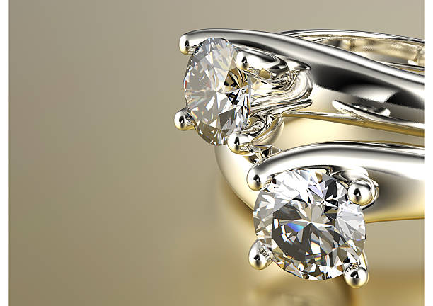 istock Golden Engagement Ring with Diamond 508426571