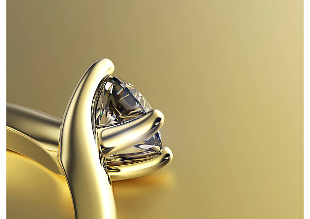 istock Golden Engagement Ring with Diamond 508426577