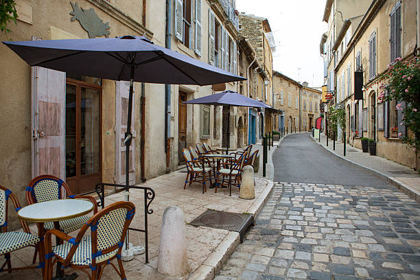 istock Early morning and empty tables in Rousillon France 508426933