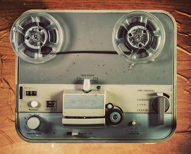 Vintage Recording Vintage sound recording equipment. reel to reel tape stock pictures, royalty-free photos & images