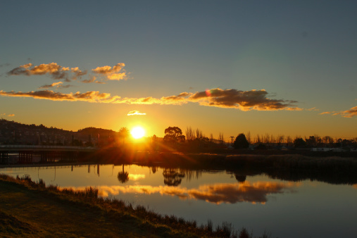 Beautiful Australia sunset shoot in Launceston of Tasmania in Australia.
