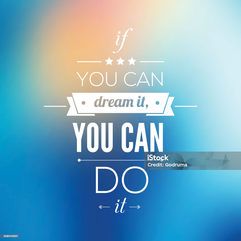 You Can You Can Do It Quote Typographical Poster Vector Design Stock ...