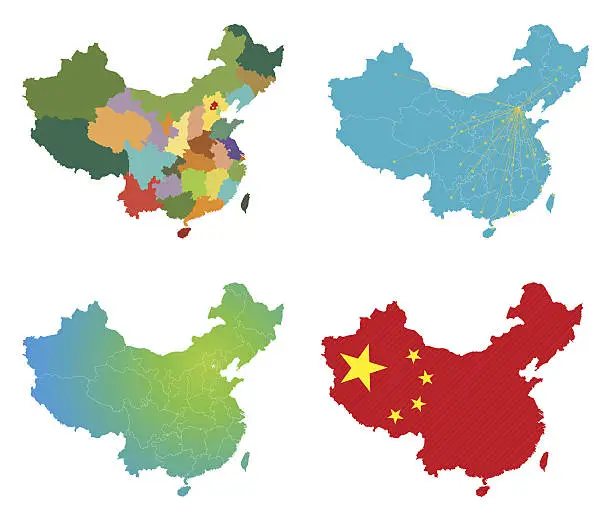 Vector illustration of Vector China map