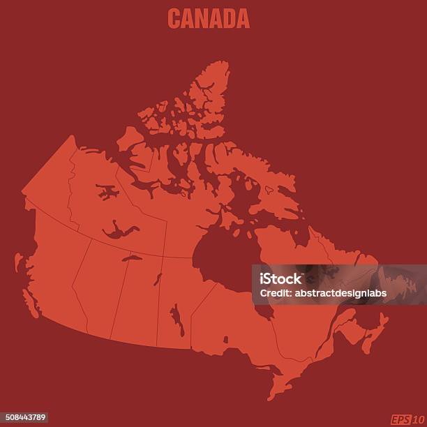Canada Map Stock Illustration - Download Image Now - Alberta, British Columbia, Canada