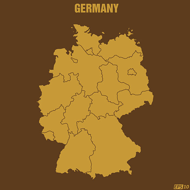 deutschland-karte - deutschlandkarte stock-grafiken, -clipart, -cartoons und -symbole