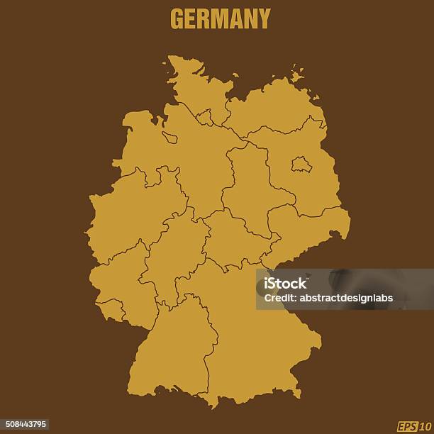 Germany Map Stock Illustration - Download Image Now - Germany, Map, Simplicity