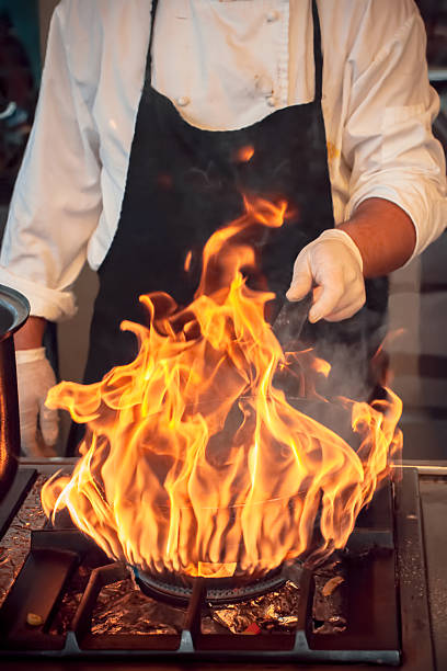 Pot with fire