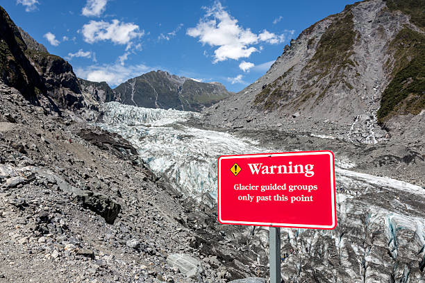 istock Warning sign at Fox Glacier, New Zealand 508447551
