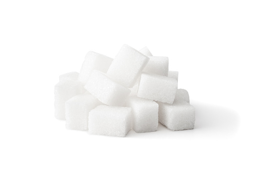 Sugar Cubes, Isolated on white, Clipping Path