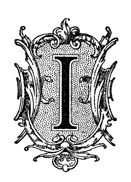 istock Antique illustration of decorated capital letter I 508450032
