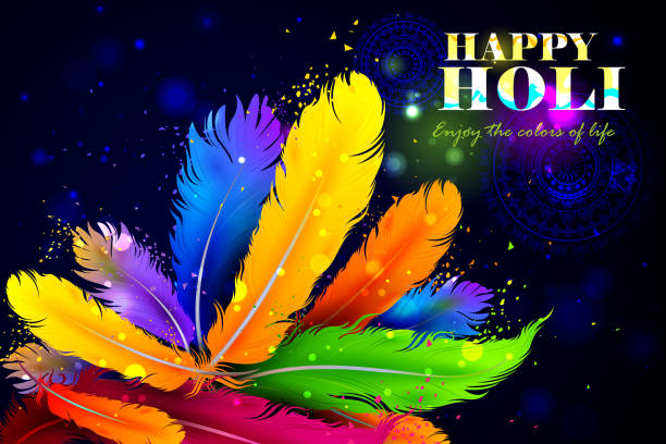 Colorful Holi Background Stock Illustration - Download Image Now -  Abstract, Backgrounds, Bird - iStock