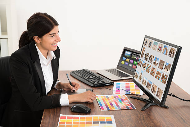 istock Female Graphic Designer In Office 508450168