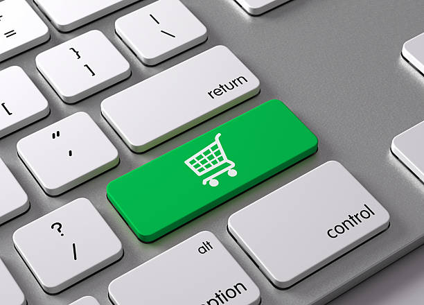 Shopping Cart A keyboard with a green button Shopping Cart enter key stock pictures, royalty-free photos & images