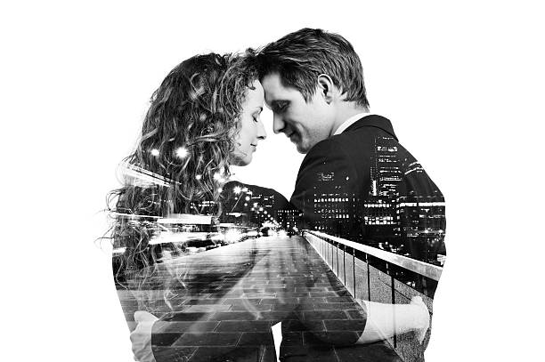 istock Double exposure of beautiful young couple 508450906