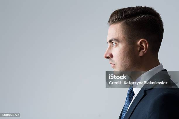 Profile Of Young Businessperson Stock Photo - Download Image Now - Profile View, Men, Businessman