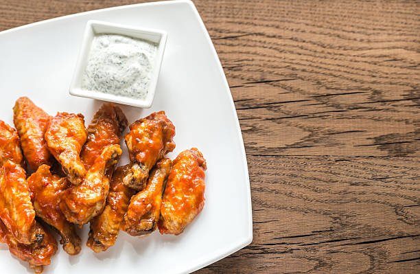 istock Portion of buffalo chicken wings 508455364