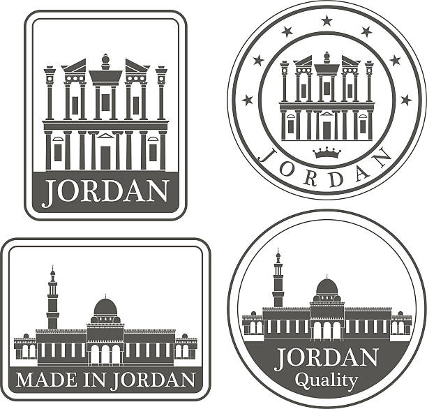 jordan - petra stock illustrations