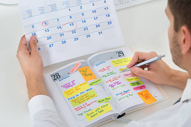 istock Businessman With Calendar And Diary 508459134