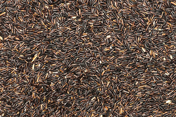 istock Close up of a riceberry rice texture background 508459528