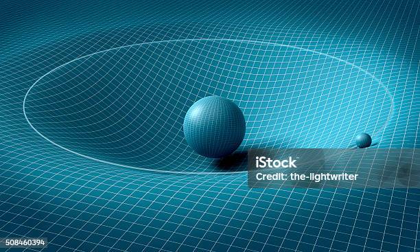 Sphere Is Affecting Space Time Around It Stock Photo - Download Image Now - Physics, Gravitational Field, E=mc2