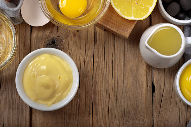 istock Fresh homemade mayonnaise with ingredients for making mayonnaise 508462488