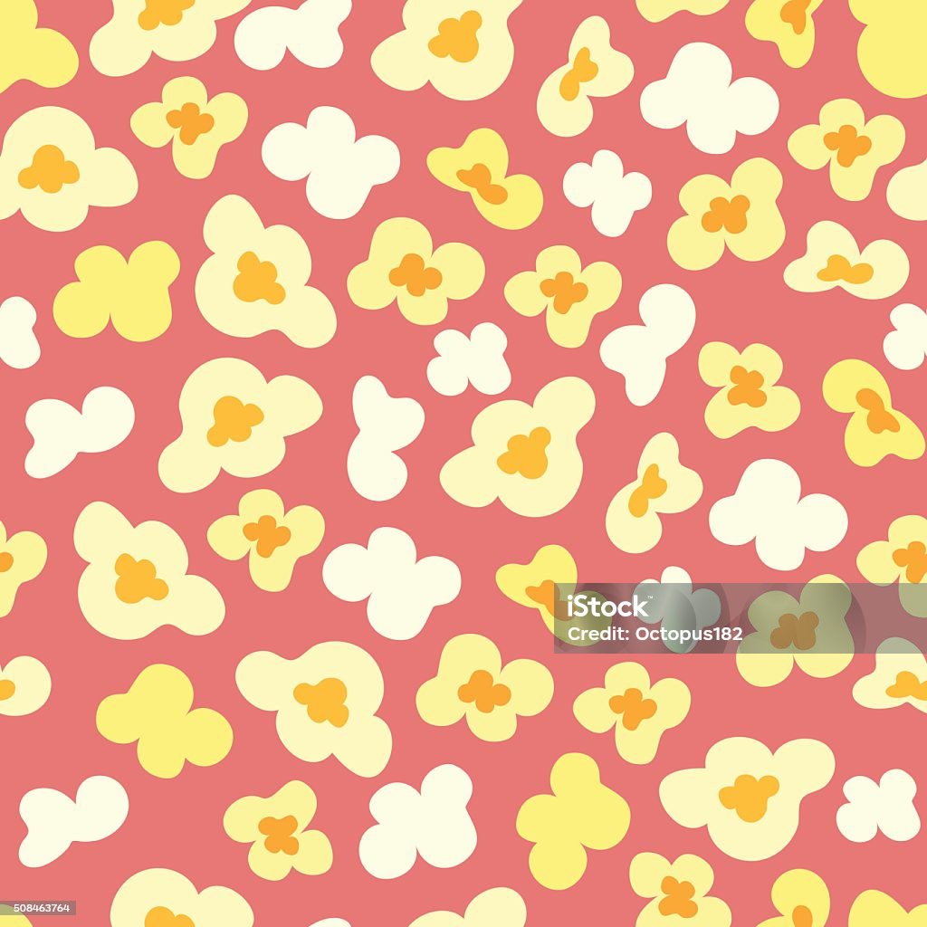 Simple Popcorn Background Pattern Seamless Pattern With Popcorn Stock Illustration - Download Image Now ...