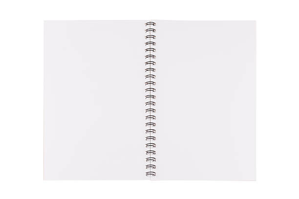 istock Vintage diary book open with blank space on white background 508465468