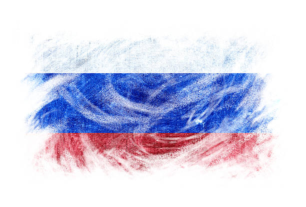 istock Russia flag blackboard chalk erased isolated 508467224
