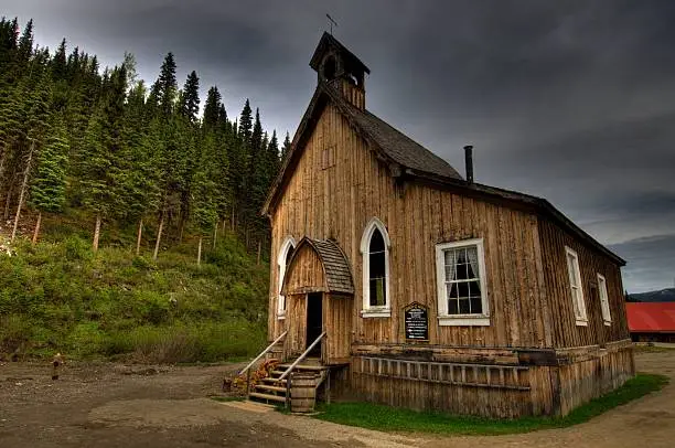 An Angelican Church in historic town of Barkerville, BC Canada