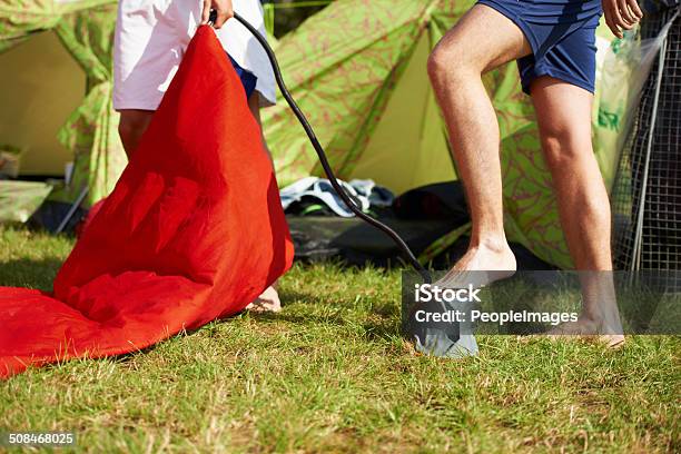 Camping Time Stock Photo - Download Image Now - Mattress, Music Festival, Tent