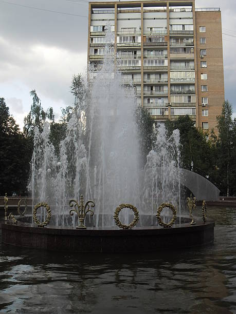 istock fountain in the background at home 508470303