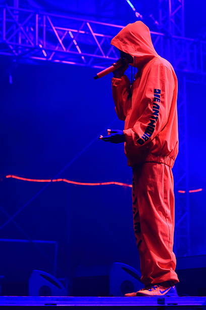 Frontman Ninja - Die Antwoord stock photo