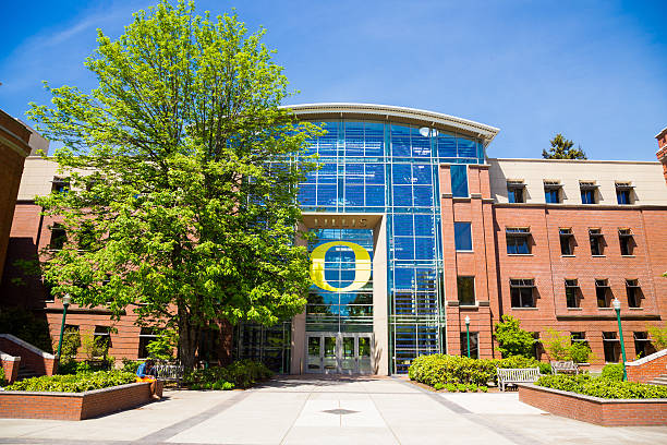 Lillis Business School at University of Oregon stock photo