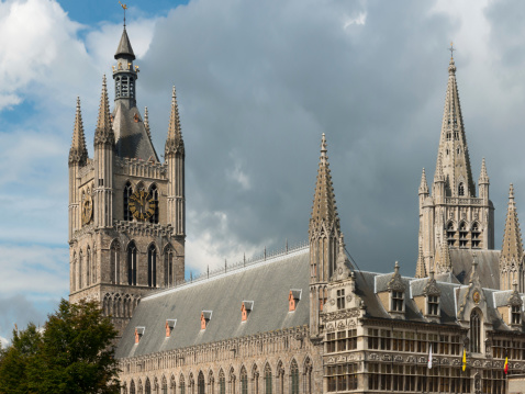 View on the Cloth-hall in Ypres city center