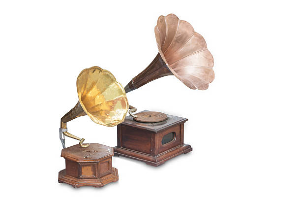 istock Vintage phonograph, gramophone isolated on white background. 508481438