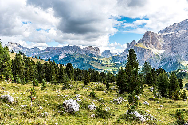 istock Dolomites Italy - Mountains of Passo Sella 508485140