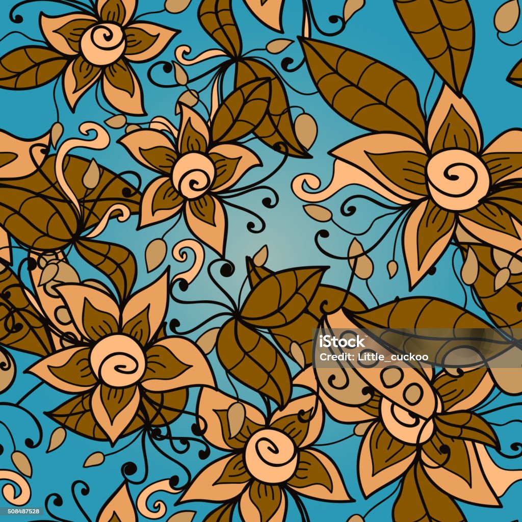 Abstract Flower Pattern Vector Seamless Texture Stock Illustration ...
