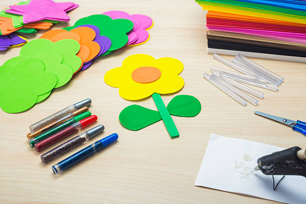 istock Crafting with foam sheets, scissors and a Hot Glue Gun 508491960