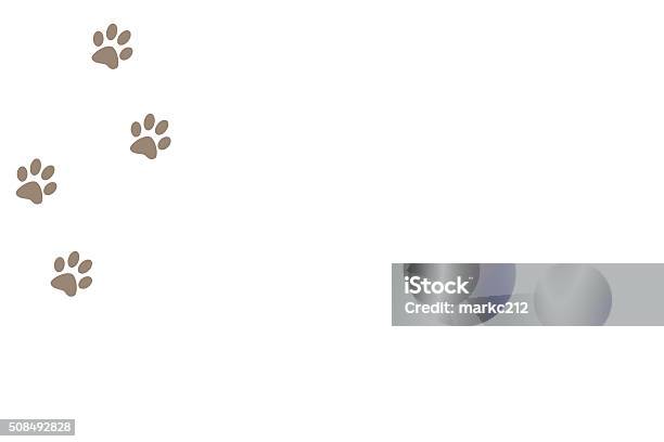 Paw Prints Stock Photo - Download Image Now - Paw Print, Puppy, Dog