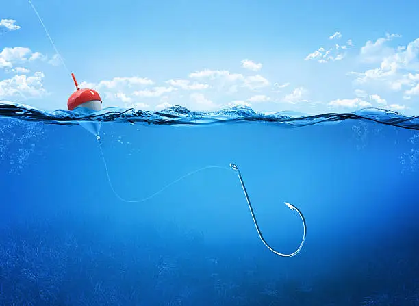 fishing hook underwater