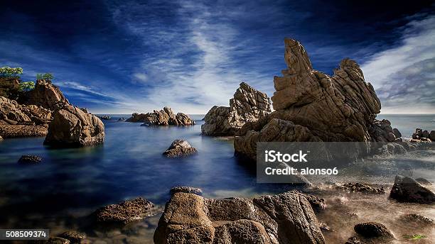 The Blue Lagoon Stock Photo - Download Image Now - Beach, Horizontal, Lloret de Mar