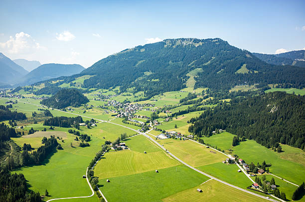 istock Aerial view on the city Alps 508510400