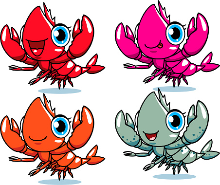 Shrimp and Lobster Cartoon